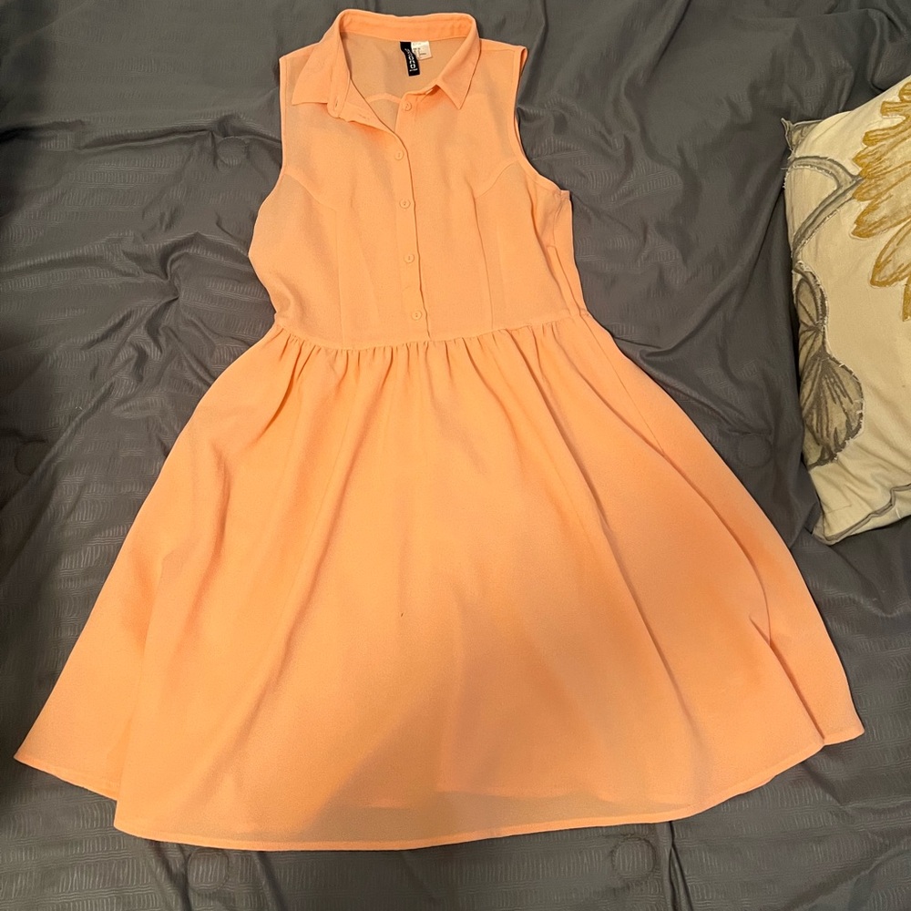Peach Sleeveless Dress